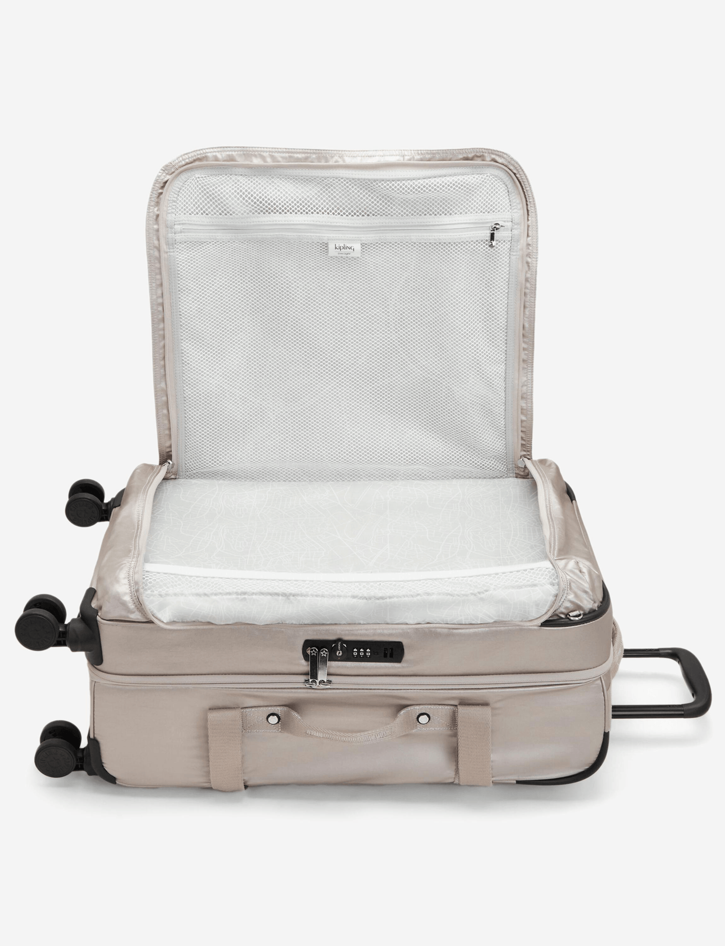 KIPLING Spontaneous M Metallic Glow حقيبة أمتعة بعجلات متوسطة I7883-48I