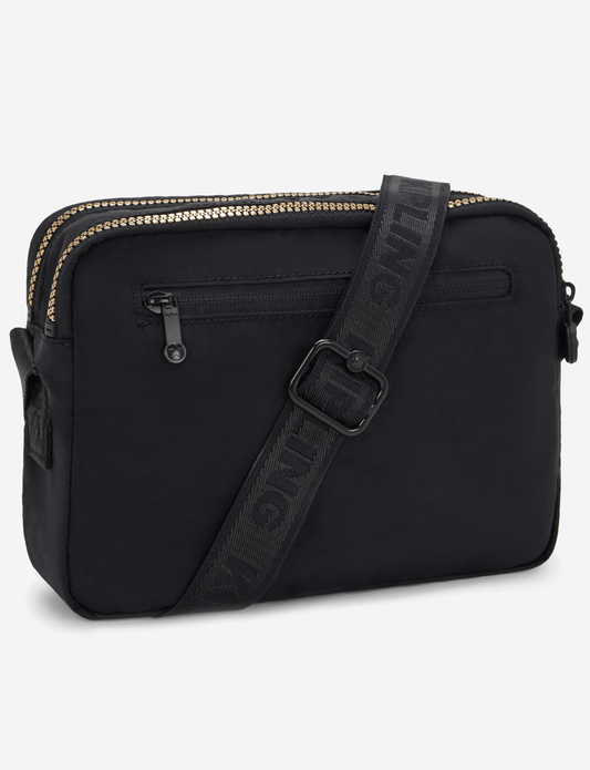 حقيبة كروسبودي متوسطة Kipling Abanu M Zip بلون ذهبي لامع I5986-1BG