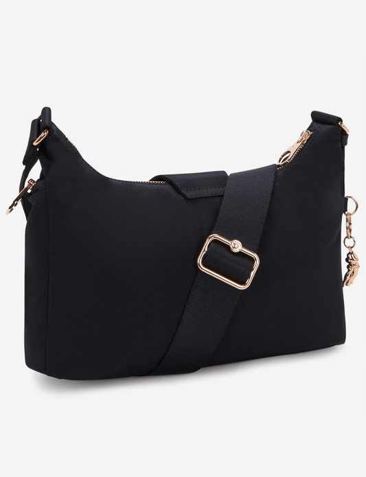 KIPLING سيرا إم، حقيبة كروس متوسطة، لون أسود وردي، طراز I5107-62Q