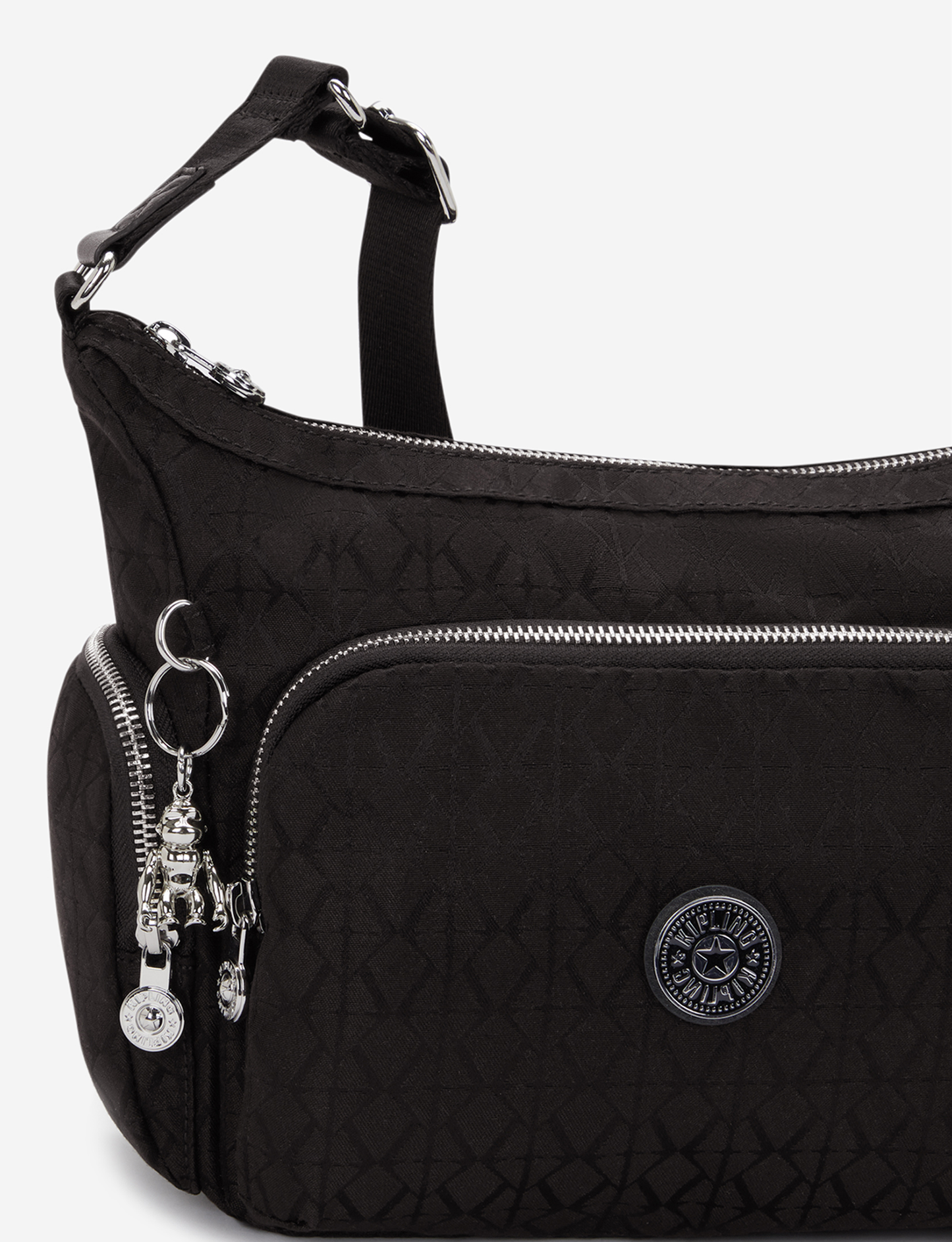 حقيبة Kipling Gabb S Noir Sign Jq متوسطة الحجم I8039-4NW