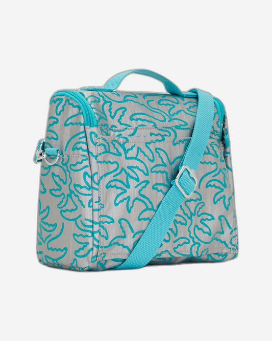 حقيبة غداء كبيرة من كيبلينج نيو كيشيرو ميتاليك بالم مع جراب عربة C2I5412-1PM