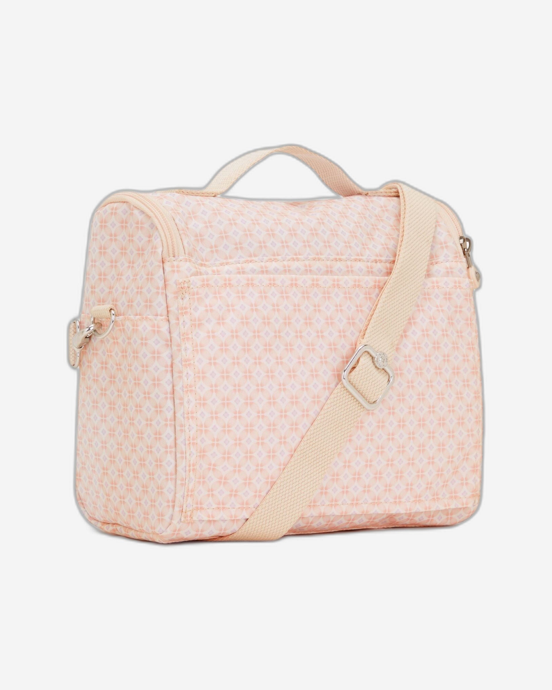 حقيبة غداء كبيرة بتصميم جديد من Kipling Kichirou Girly Tile Prt مع جراب عربة C2I5749-5EH