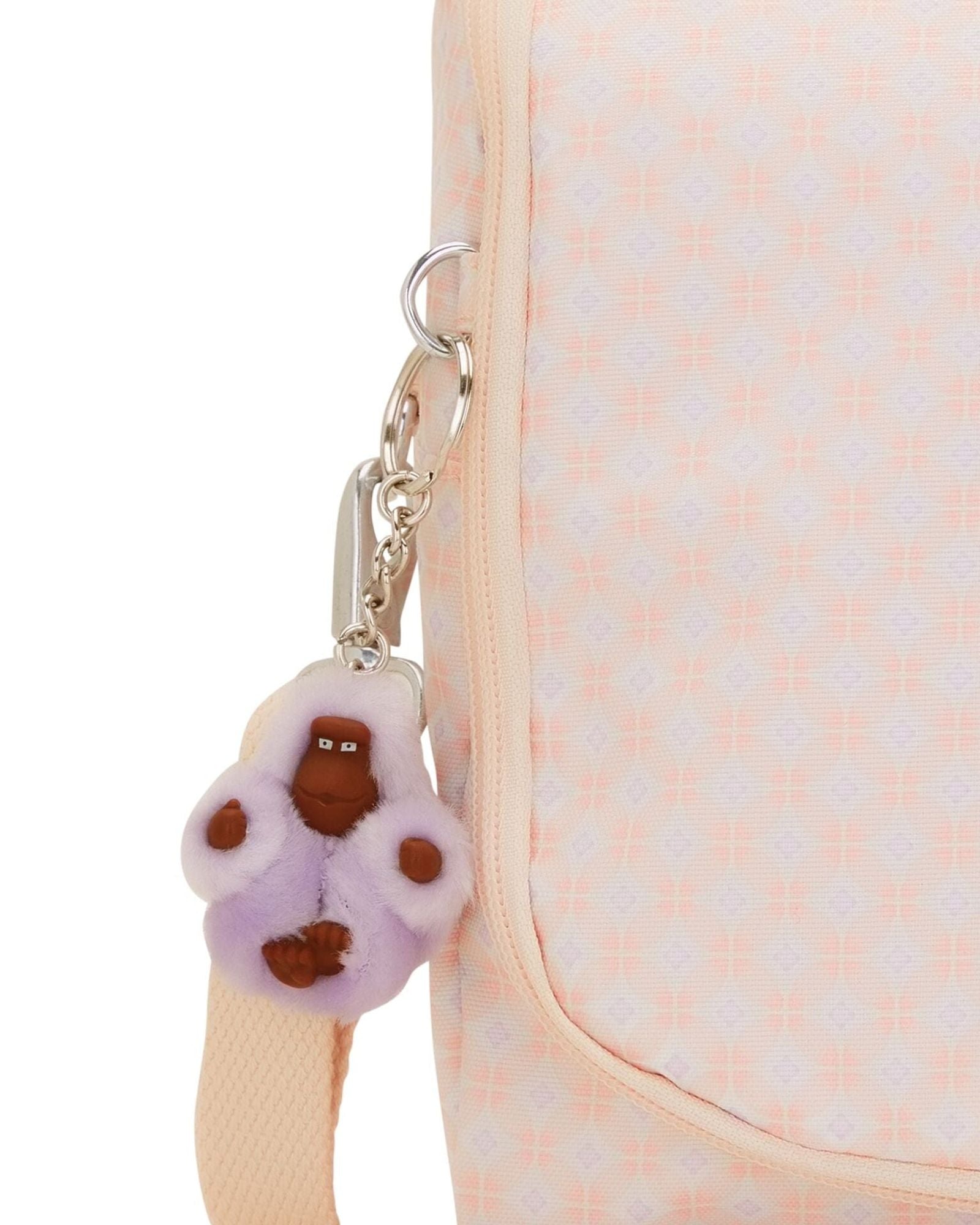 حقيبة غداء كبيرة بتصميم جديد من Kipling Kichirou Girly Tile Prt مع جراب عربة C2I5749-5EH