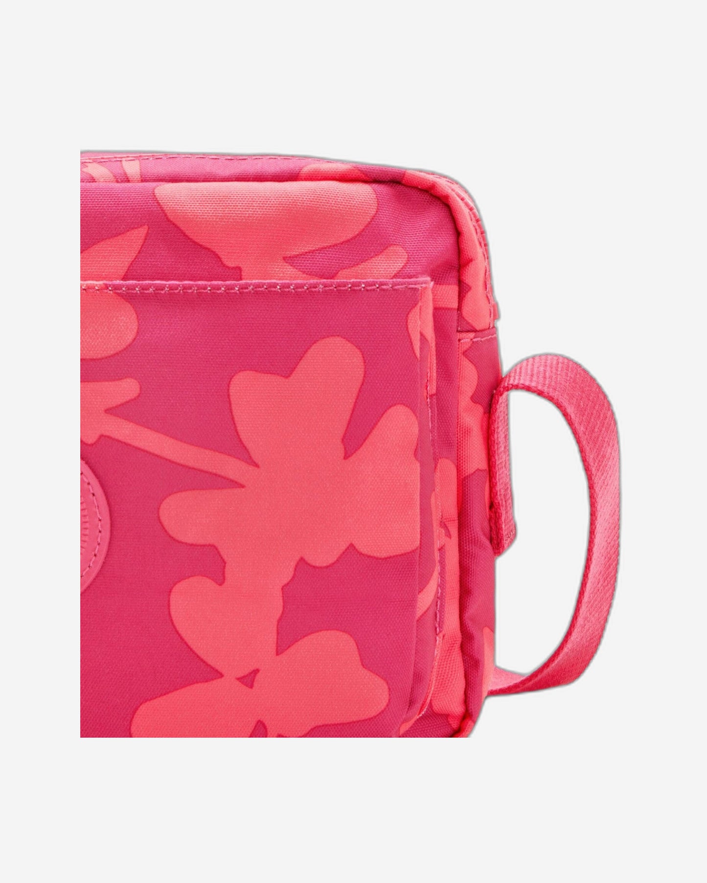 حقيبة كتف متوسطة الحجم بطبعة مرجانية من كيبلينج أبانو إم C2I6237-T44