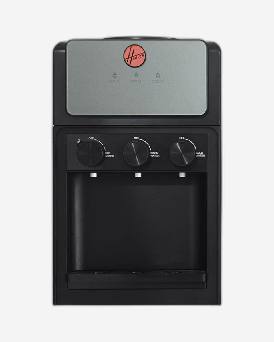 موزع مياه هوفر المكتبي مزود بفوهات للماء الساخن والبارد والبارد.