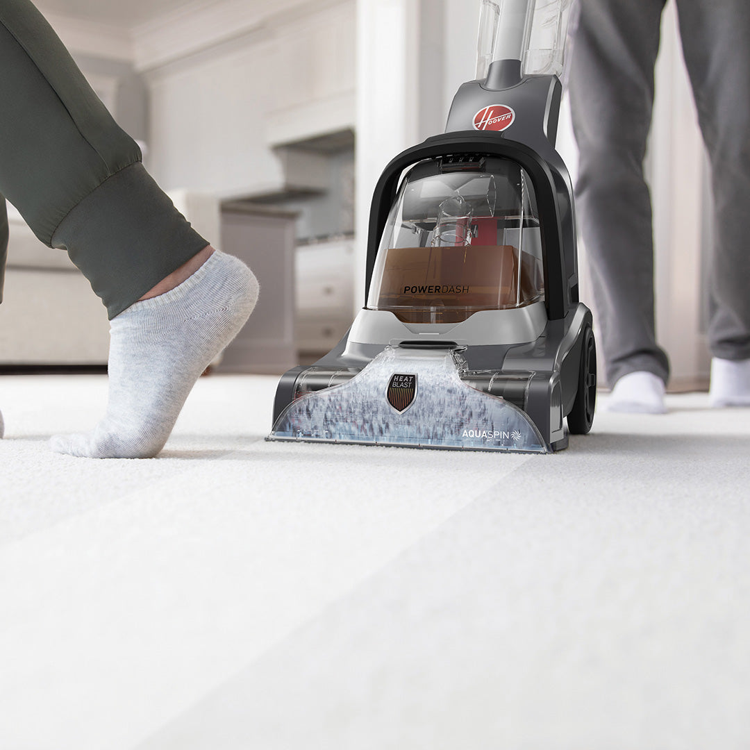 منظف السجاد هوفر باور داش كومباكت، خفيف الوزن، لتنظيف عميق للسجاد والمفروشات، مع فرشاة أكواسبن، يزيل البقع، شفط قوي - CDCW-PDME - مع ضمان