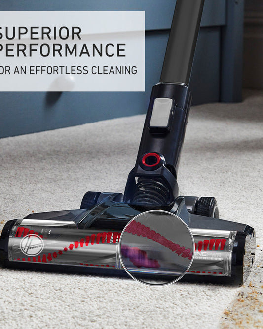 مكنسة كهربائية هوفر المنزلية القوية اللاسلكية مع وقت تشغيل 40 دقيقة، مكنسة يدوية للمنزل والسجاد والأرضيات الخشبية وشعر الحيوانات الأليفة، مكنسة كهربائية عصا، ضمان لمدة عامين، لون أسود - CLSV-VPMC