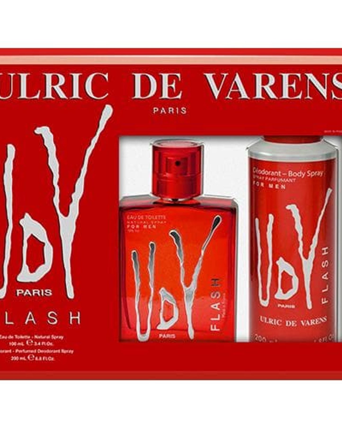 أولريك دي فارنز كوفريت فلاش (عطر تواليت 100 مل + مزيل عرق معطر 200 مل)