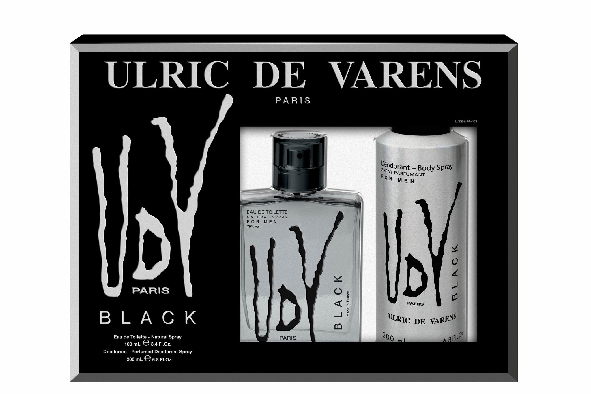 Ulric De Varens Coffret Black (EDT 100ml + Perfumed Deodorant 200ml)