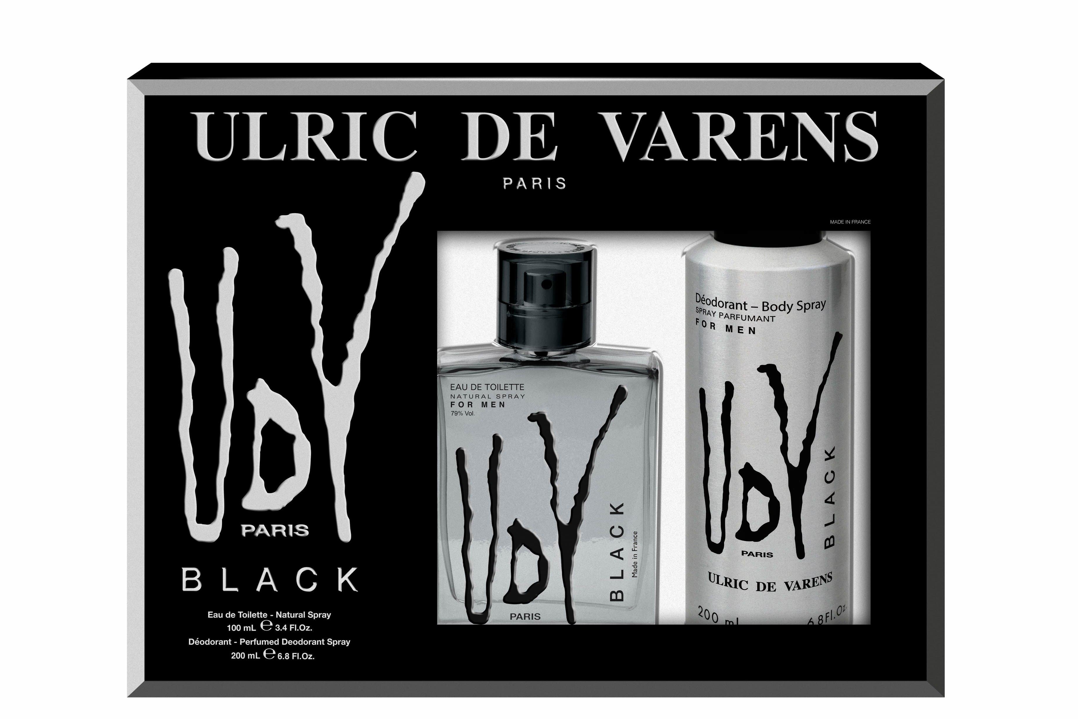 Ulric De Varens Coffret Black (EDT 100ml + Perfumed Deodorant 200ml)