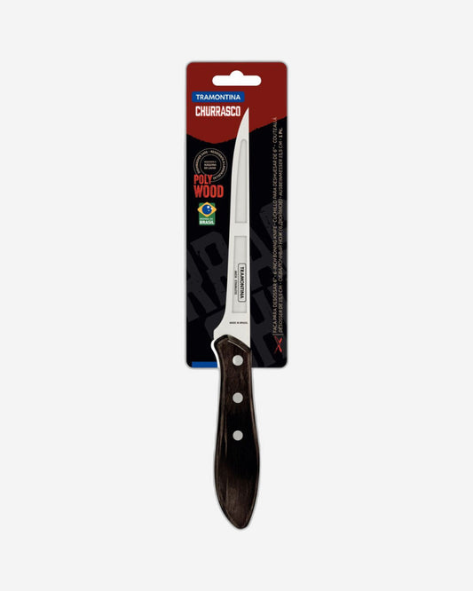 سكين ترامونتينا لتقطيع العظام بشفرة من الفولاذ المقاوم للصدأ ومقبض من خشب البولي وود المعالج باللون البني، 6 بوصات