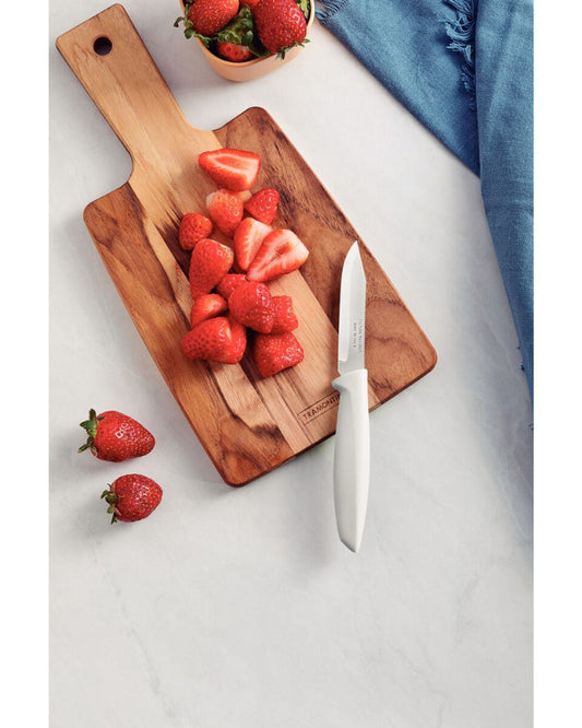 سكين ترامونتينا بلينوس للخضراوات والفواكه بشفرة من الفولاذ المقاوم للصدأ ومقبض من البولي بروبيلين بلون أبيض كريمي، 3 بوصات