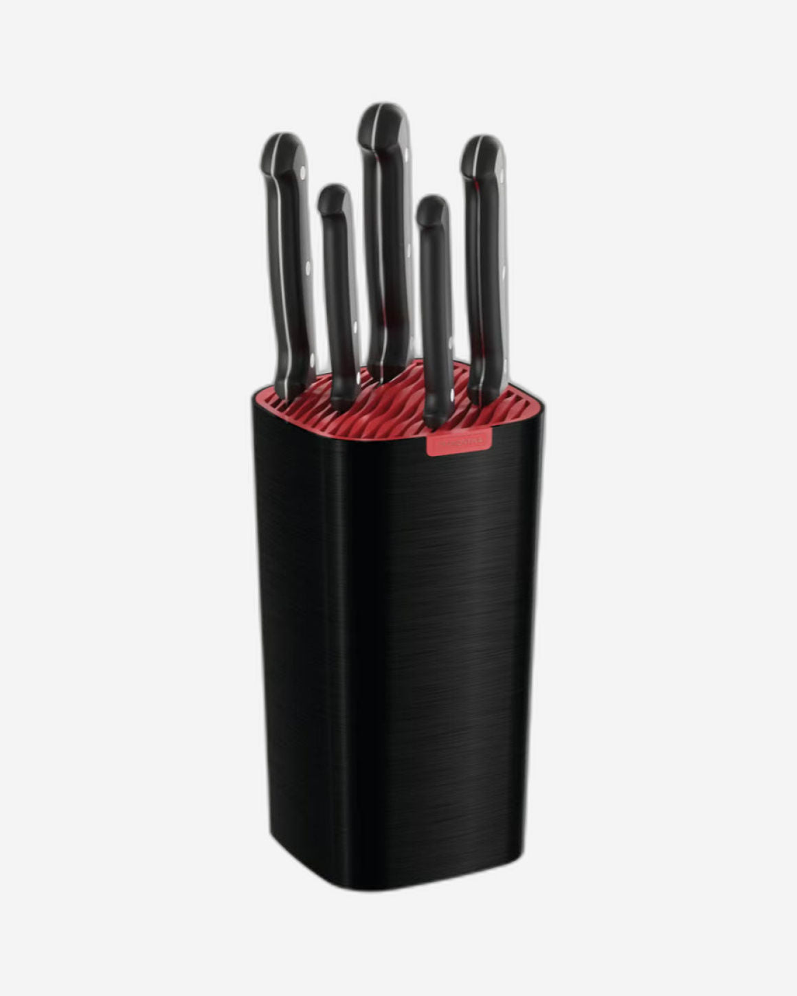 طقم سكاكين ترامونتينا برازيل ألتراكورتي من 6 قطع من الفولاذ المقاوم للصدأ بمقابض من البولي بروبيلين الأسود وحامل سكاكين