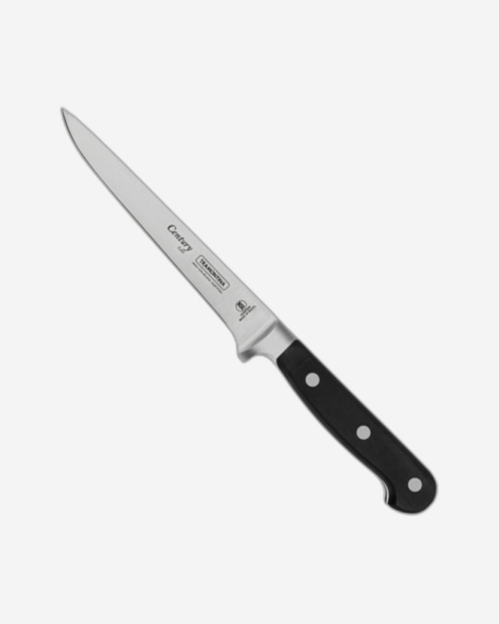 Tramontina Brazil Century 6 Inches Boning Knife with Stainless Steel Blade and Black Polycarbonate Handle