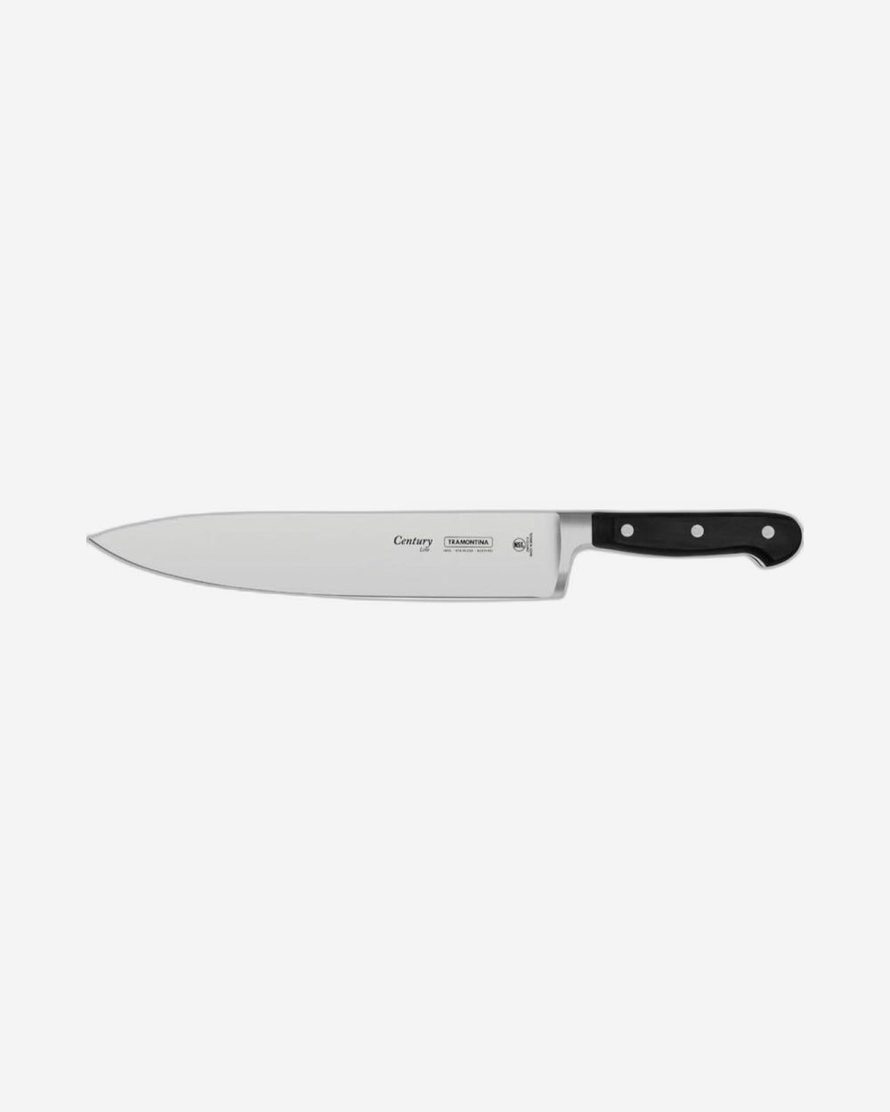 Tramontina Brazil Century 10 Inches Chef Knife with Stainless Steel Blade and Black Polycarbonate Handle
