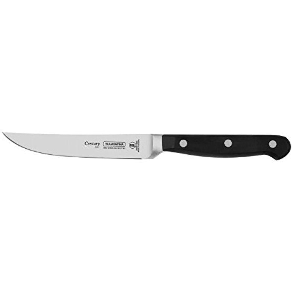 Tramontina Brazil Century 5 Inches Steak Knife with Stainless Steel Blade and Black Polycarbonate Handle