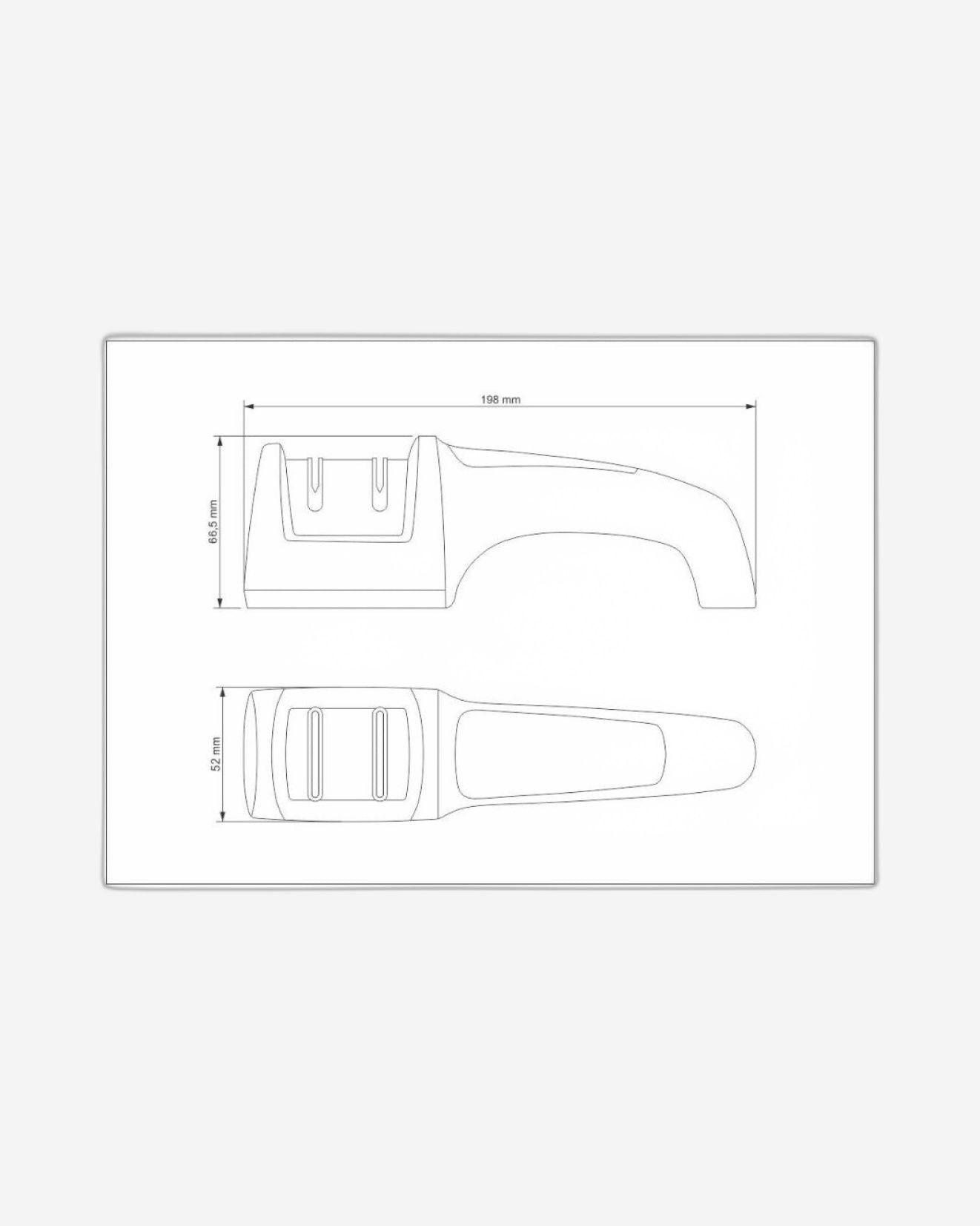 مبراة سكاكين ترامونتينا بروفيو الماسية ذات الوجهين مع دعامة من مادة ABS والفولاذ المقاوم للصدأ