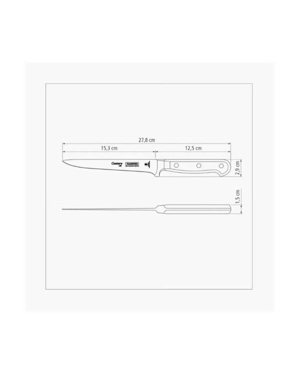 سكين الطاهي ترامونتينا برازيل سبلايم من الفولاذ المقاوم للصدأ، مقاس 6 بوصات