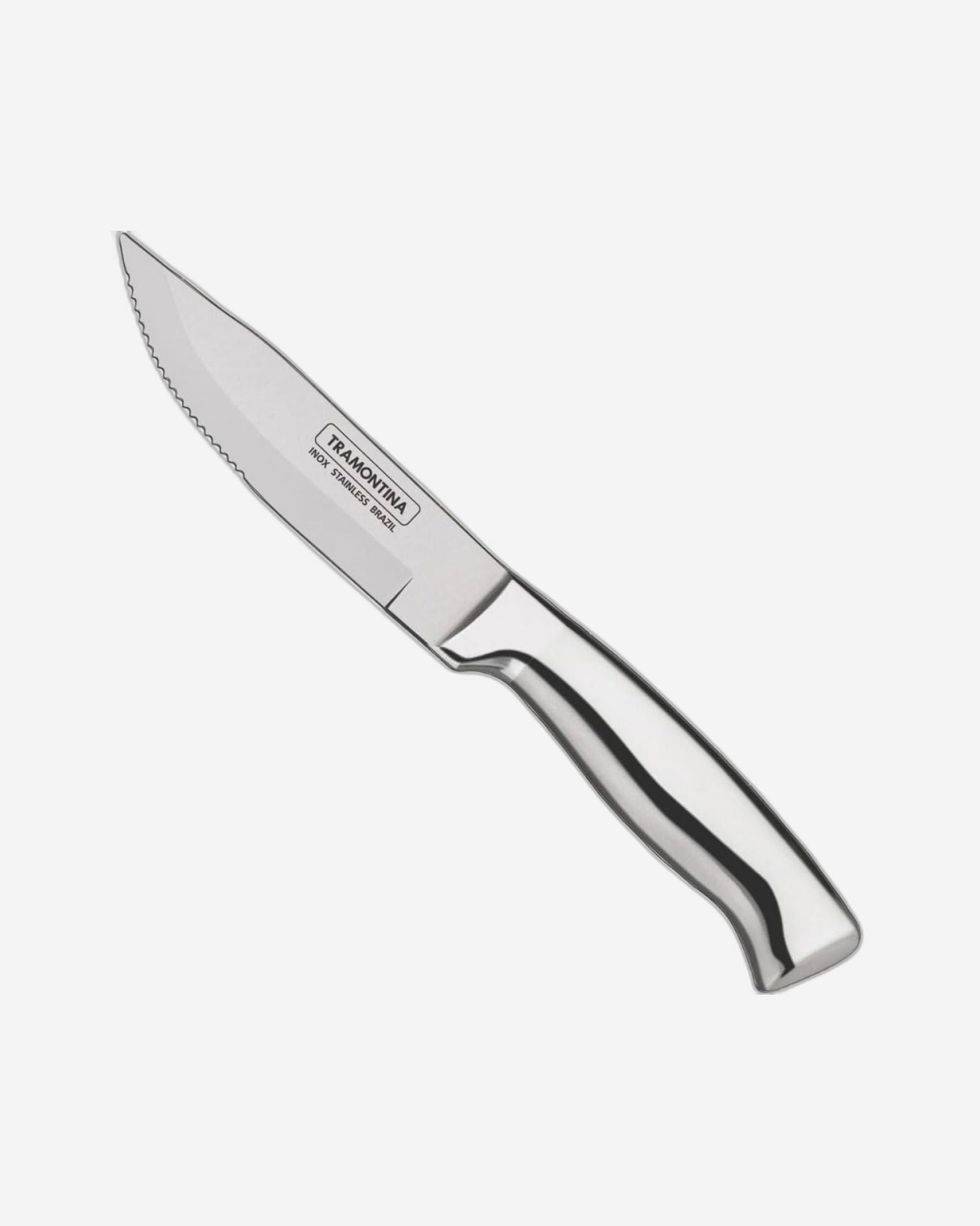 سكين شريحة لحم جامبو من ترامونتينا برازيل كرونوس بشفرة ومقبض من الفولاذ المقاوم للصدأ