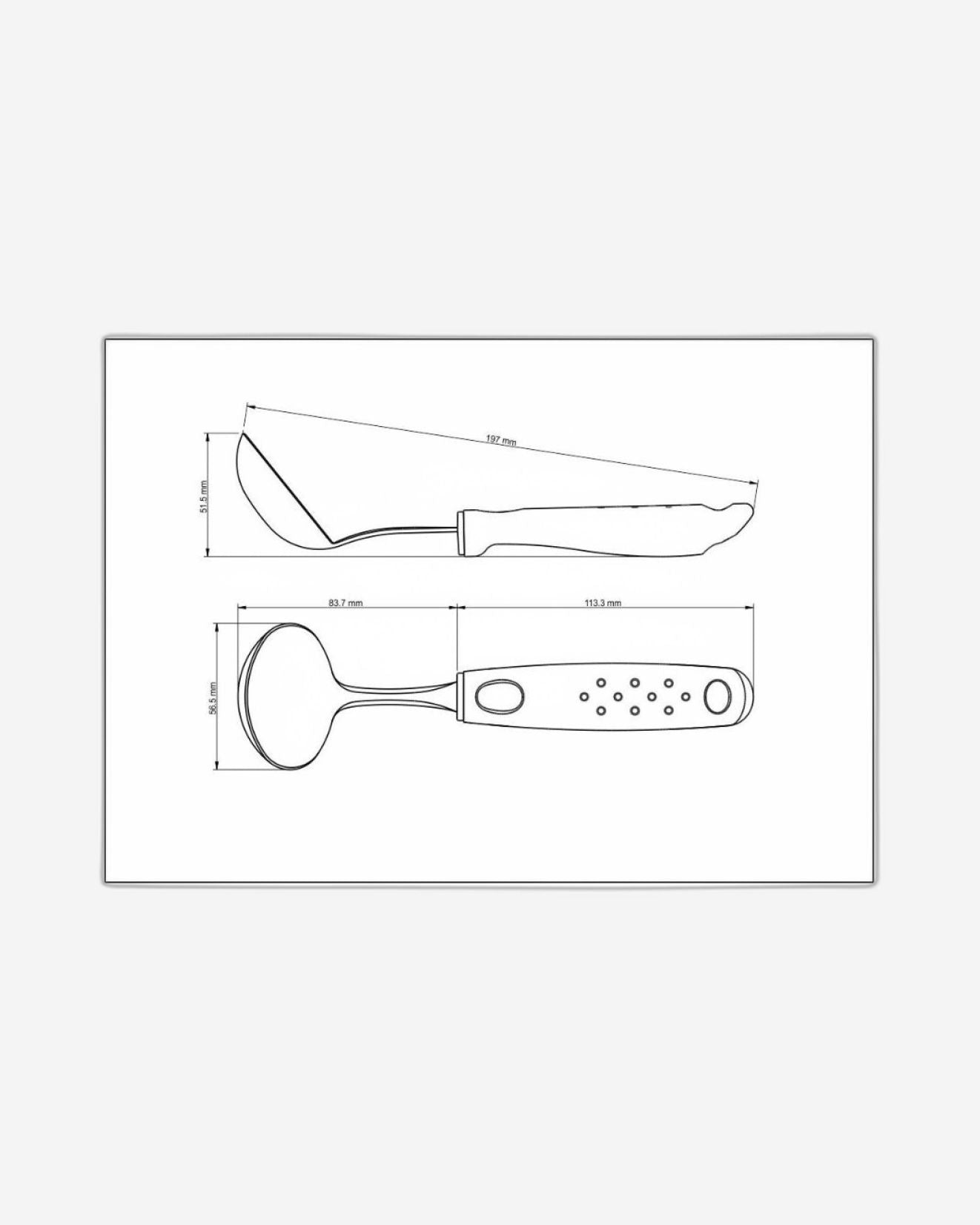 مغرفة صلصة من الفولاذ المقاوم للصدأ من ترامونتينا يوتيليتا بمقبض من البولي بروبيلين الأسود