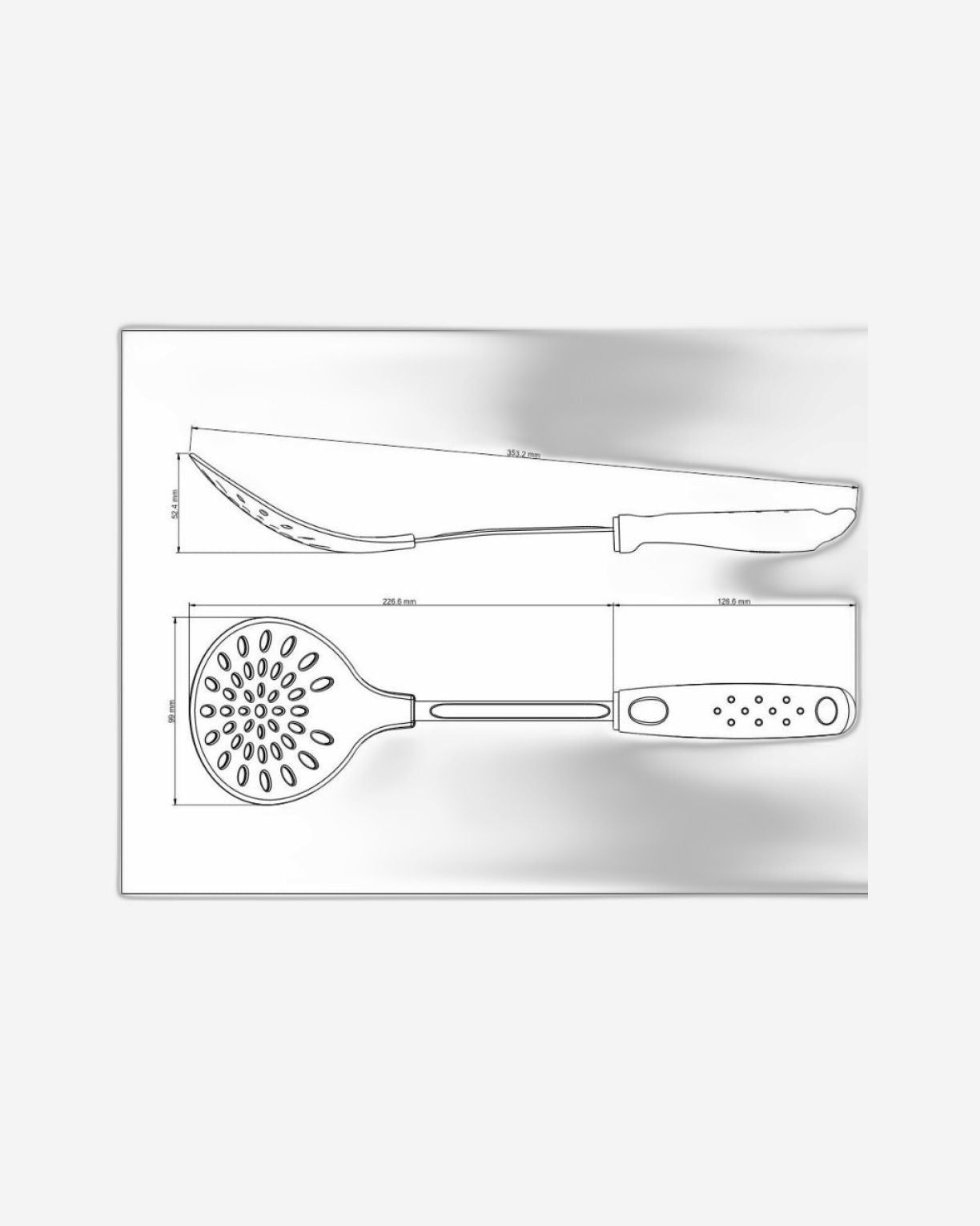 مغرفة ترامونتينا يوتيليتا المصنوعة من النايلون بمقبض من البولي بروبيلين الأسود