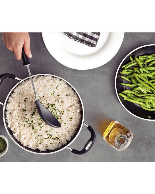 ملعقة أرز من النايلون من ترامونتينا يوتيليتا بمقبض من البولي بروبيلين الأسود