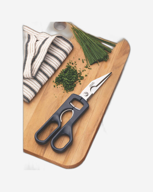 مقص نحت ترامونتينا سوبركورت بشفرات من الفولاذ المقاوم للصدأ ومقبض من البولي بروبيلين بلون العقيق الأسود، 9 بوصات