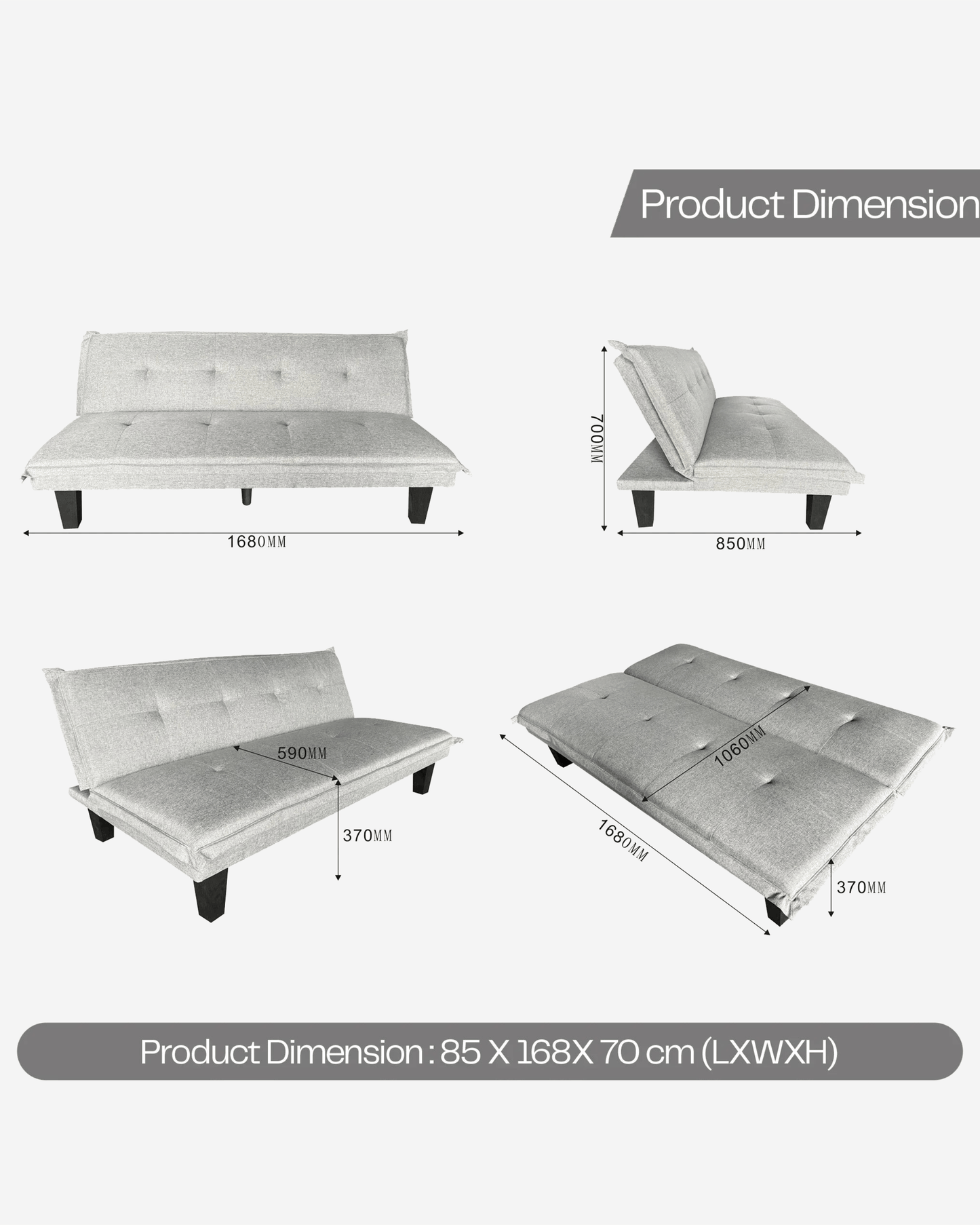 Rotai Piana Convertible Sofa Bed