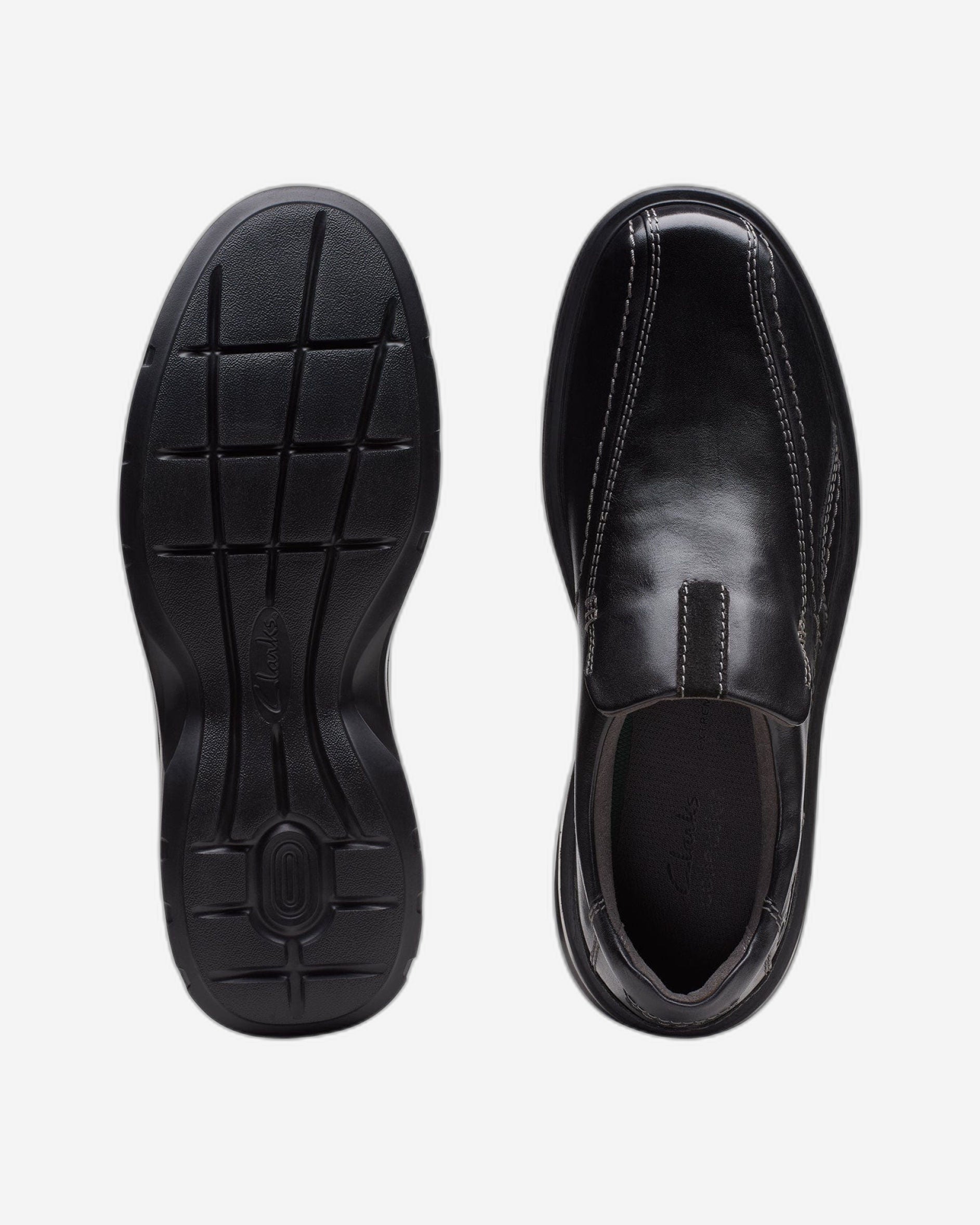 حذاء كلاركس جيسلر ستيب - جلد أسود - 261717748 - عرض الارتفاع (مقاس واسع)