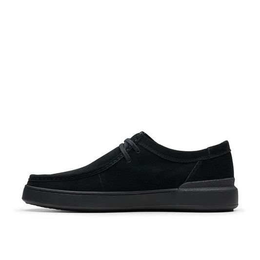 Clarks حذاء Courtlite Seam للرجال من الجلد السويدي الأسود (مقاس عادي)