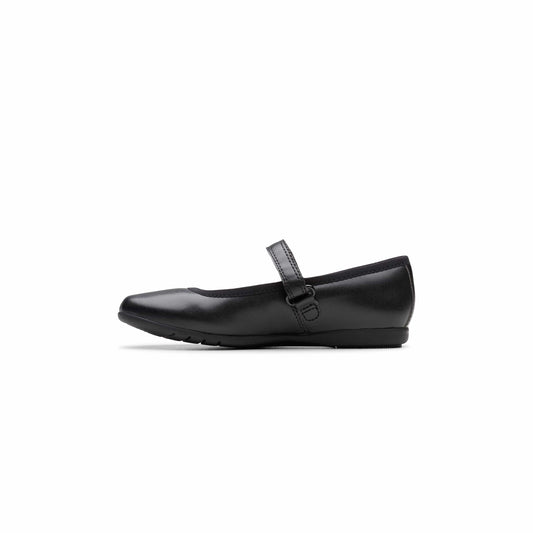 Clarks Girls Dance Wish Kid. أسود (مقاس واسع)