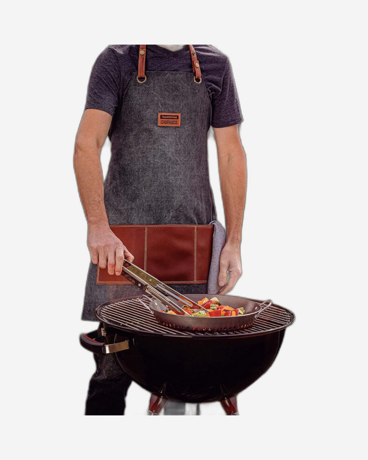 مريلة شواء ترامونتينا برازيل تشوراسكو باللون الأسود