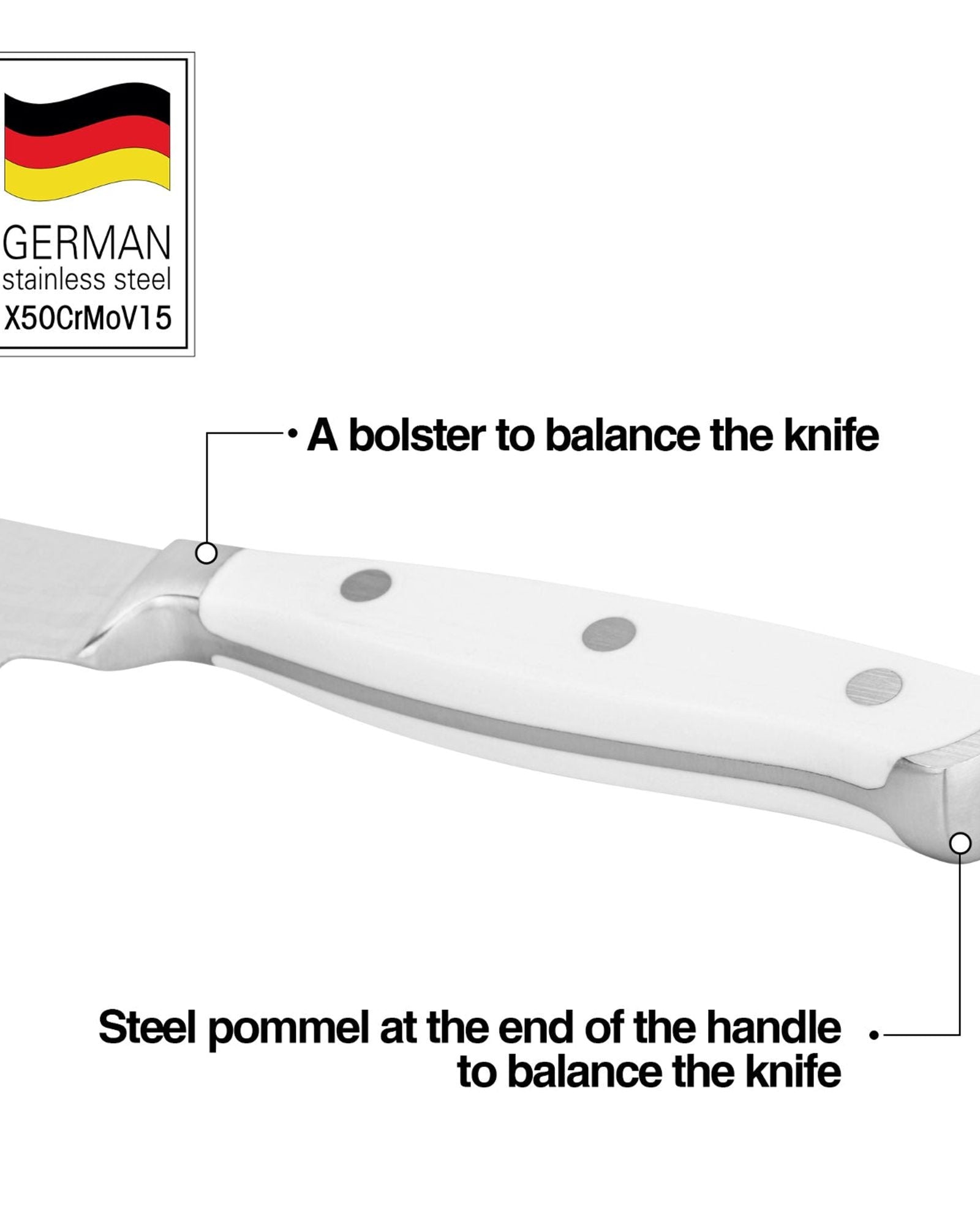 سكين سانتوكو مقاس 5 بوصة من فيسمان - فولاذ X50CrMoV15