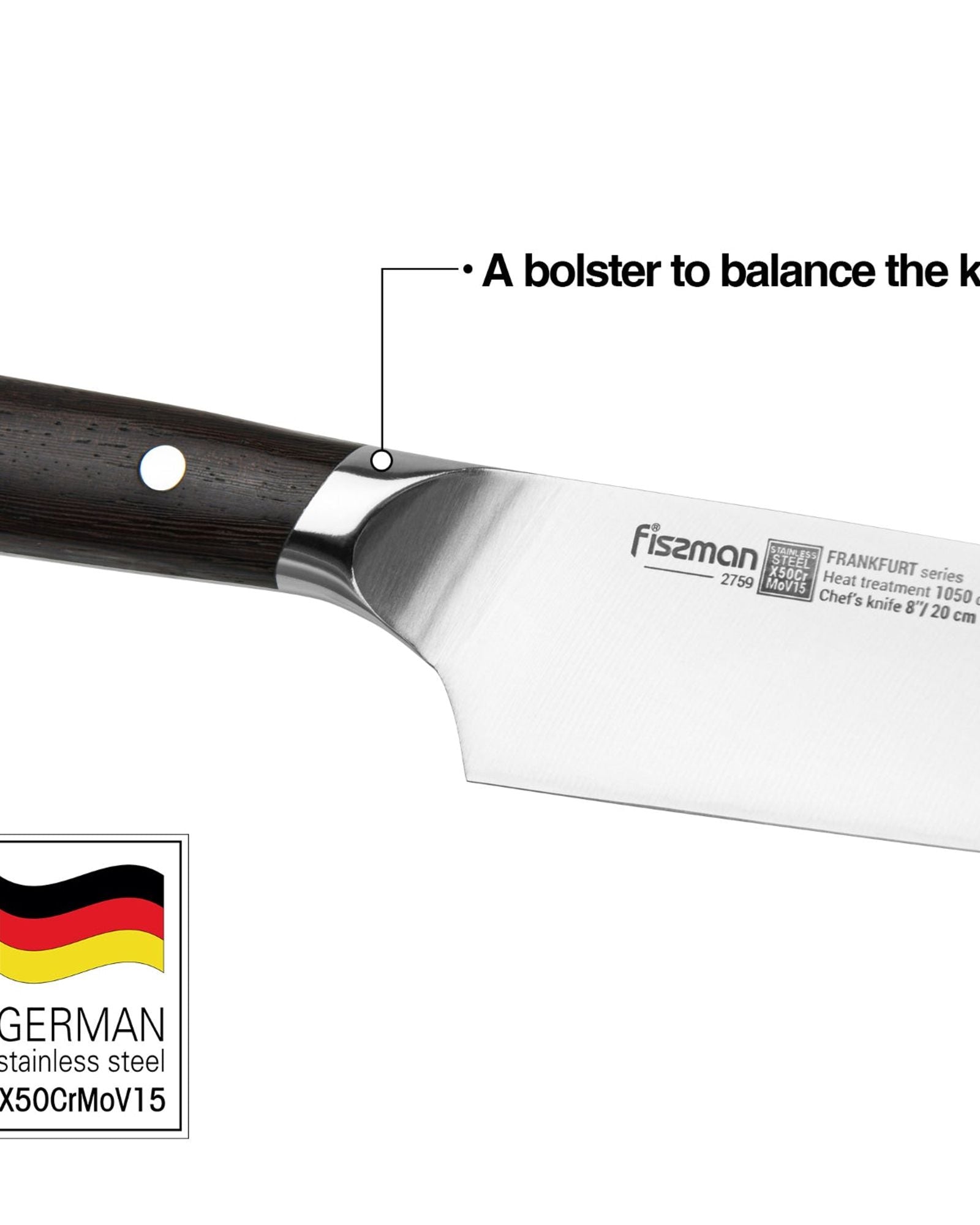 سكين الطاهي فيسمان فرانك فروت مقاس 8 بوصات - فولاذ X50Cr15MoV
