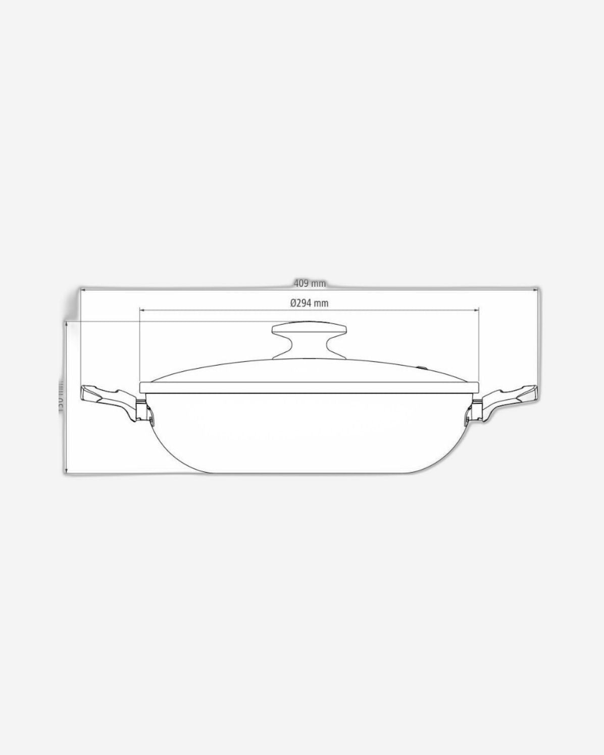 قدر ووك ترامونتينا، 28 سم، 3.3 لتر
