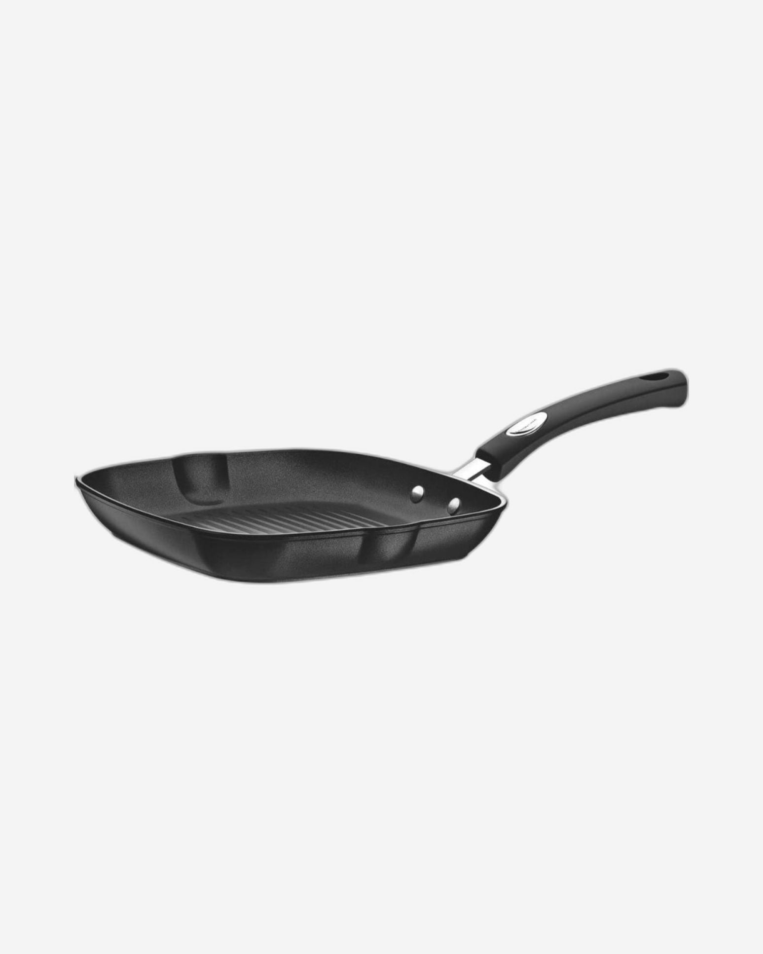 Tramontina Brazil Monaco Induction 24cm 1.5L Black Aluminum Skillet Grill with Interior and Exterior Starflon Premium PFOA Free Nonstick Coating