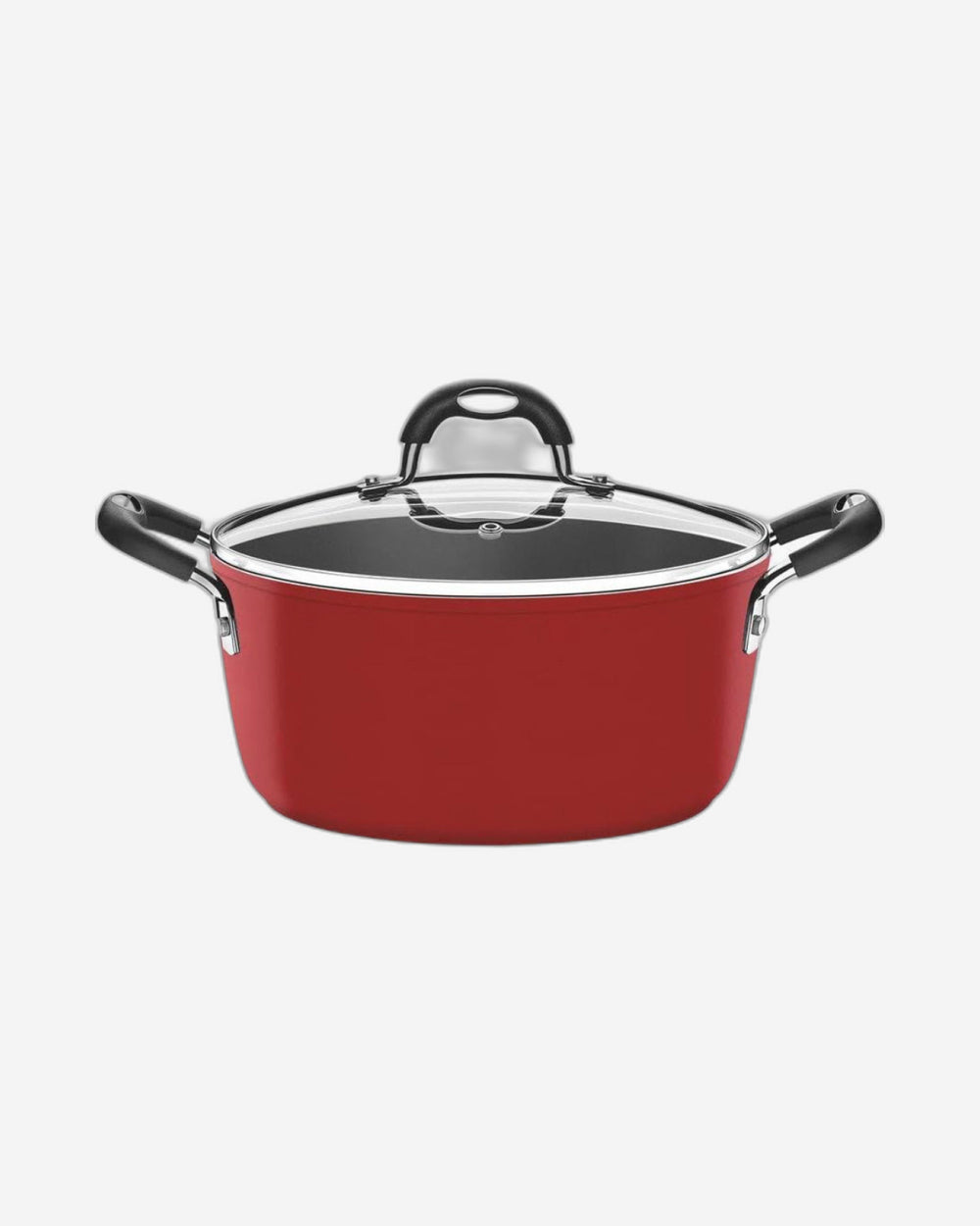 ترامونتينا برازيل موناكو إندكشن 20 سم 2.6 لتر طاجن ألومنيوم أسود مع طلاء ستارفلون بريميوم غير لاصق داخلي وخارجي خالٍ من حمض بيرفلورو الأوكتانويك (PFOA)