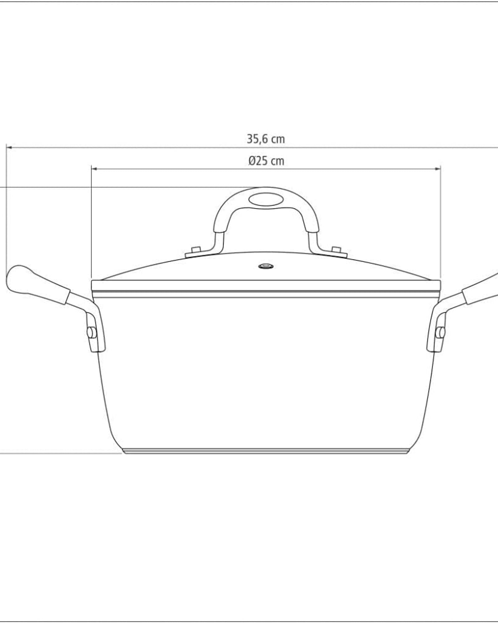 ترامونتينا برازيل موناكو إندكشن 24 سم 4.5 لتر طاجن ألومنيوم مع طلاء ستارفلون بريميوم خالٍ من حمض بيرفلورو الأوكتانويك (PFOA) الداخلي غير اللاصق وطلاء سيليكون أحمر خارجي