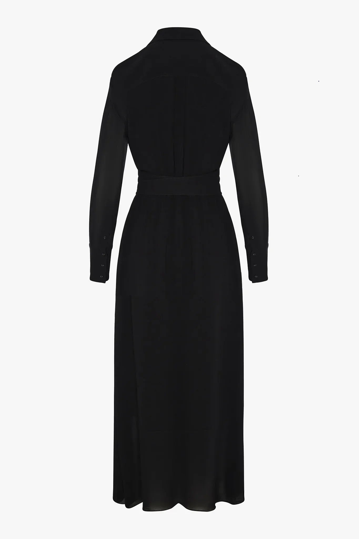Hester Georgette Maxi Wrap Dress in Black