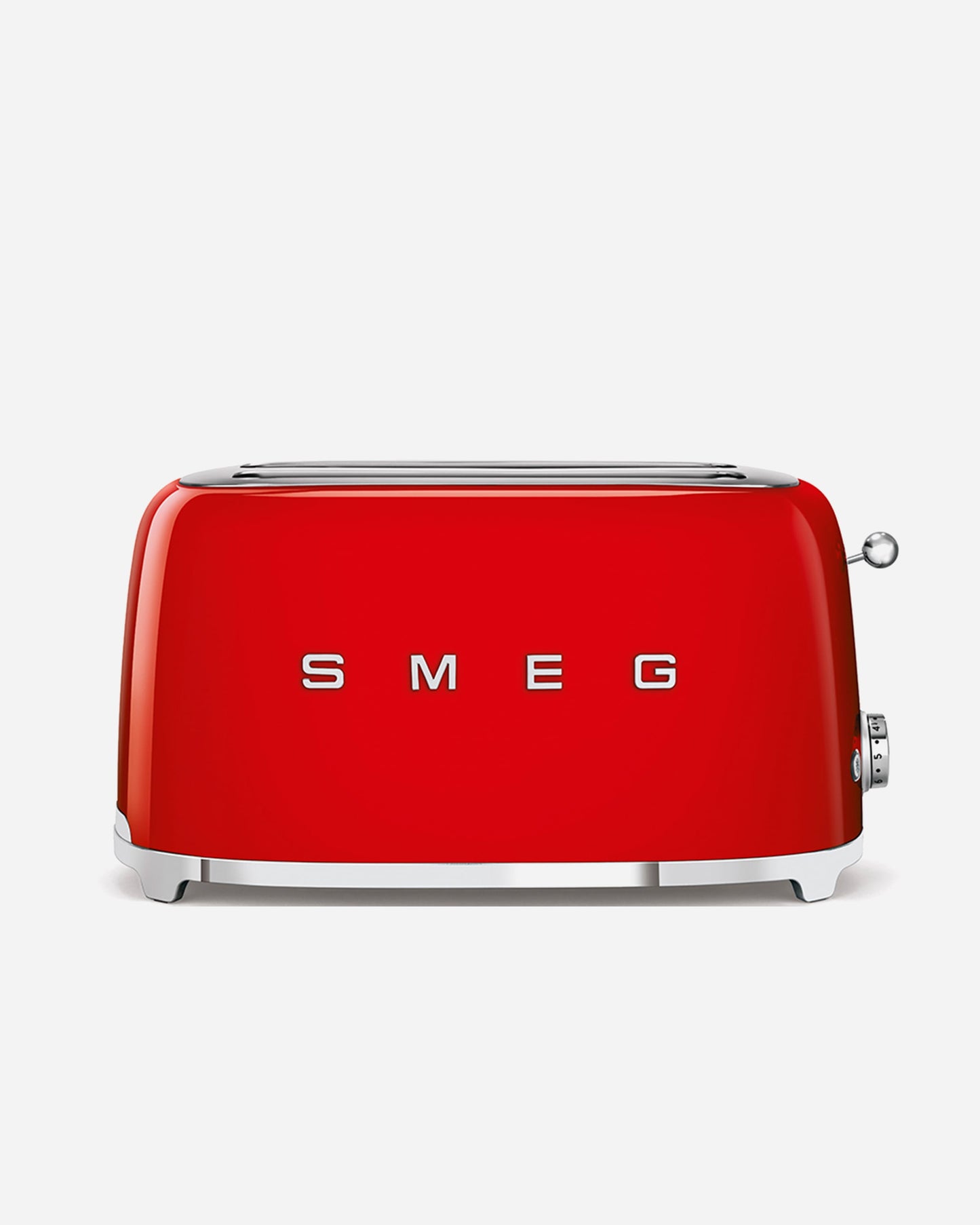محمصة خبز SMEG بأربع شرائح بفتحات واسعة جدًا - أحمر
