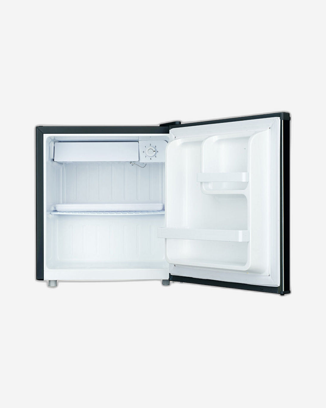 ثلاجة هوفر المدمجة ذات الباب الواحد بسعة 62 لترًا مع حجرة تجميد - تحكم ميكانيكي، منظم حرارة قابل للتعديل، رف واحد قابل للإزالة، خاصية إزالة الجليد، ضمان لمدة عام، لون أسود - HSD-K62-B