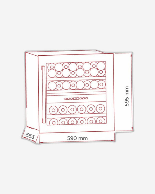 مبرد نبيذ هوفر 36 زجاجة