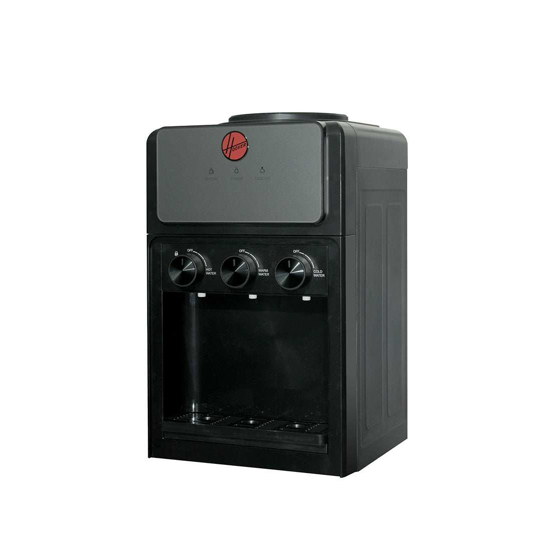 موزع مياه هوفر المكتبي مزود بفوهات للماء الساخن والبارد والبارد.