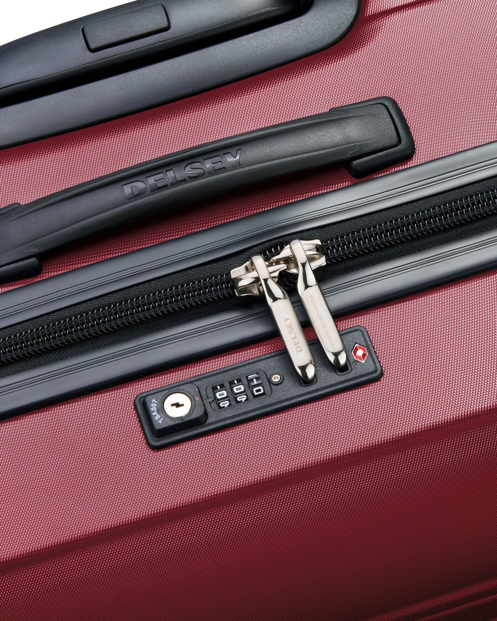 حقيبة سفر ديلسي باريس سيجور ٢.٠ صلبة بأربع عجلات مزدوجة، ٧٠ سم، حقيبة سفر بعجلات، لون أحمر - ٠٠٢٠٥٨٨٢٠٠٤