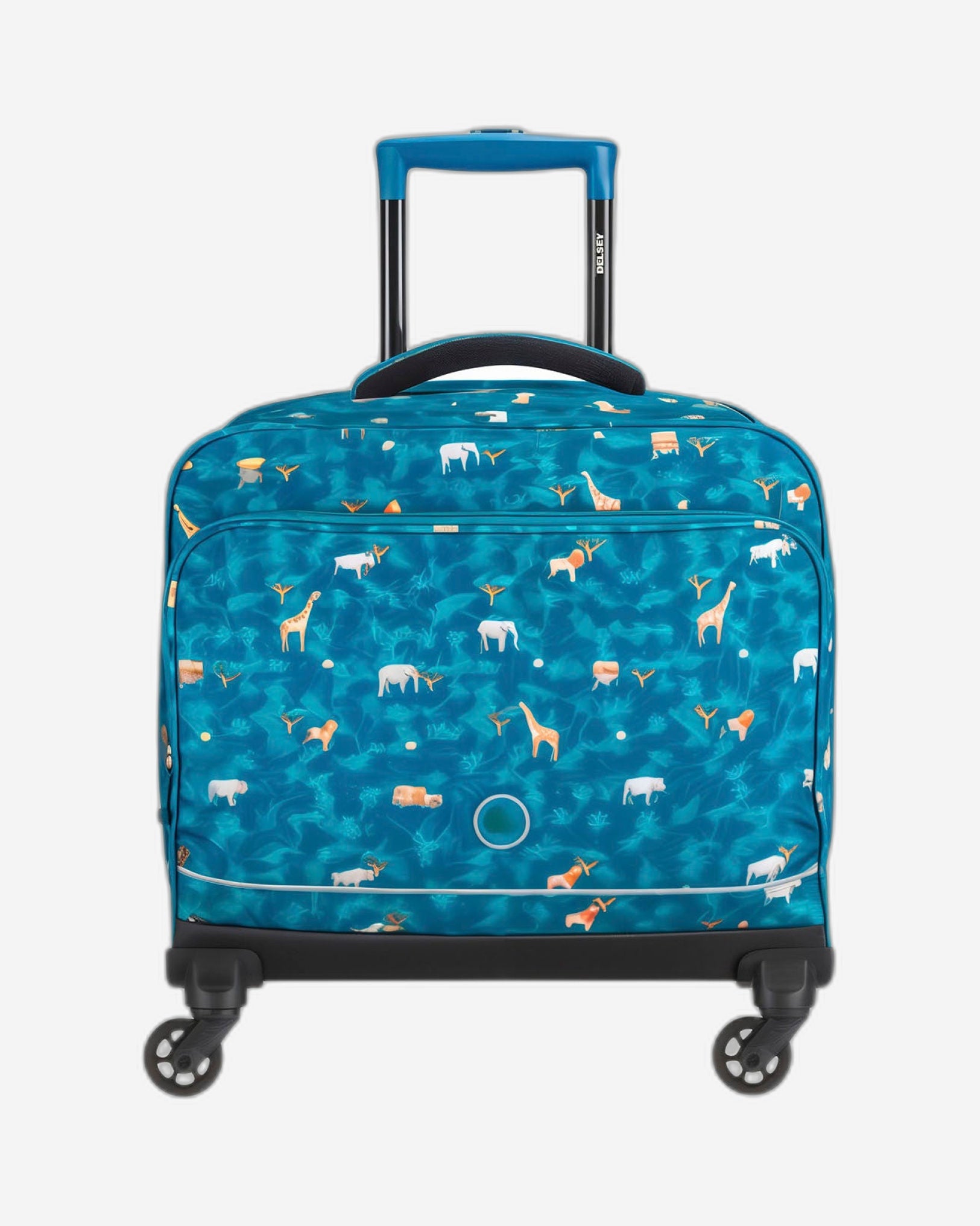 حقيبة ديلسي باريس للعودة إلى المدرسة بأربع عجلات للمغامرة باللون الكاكي