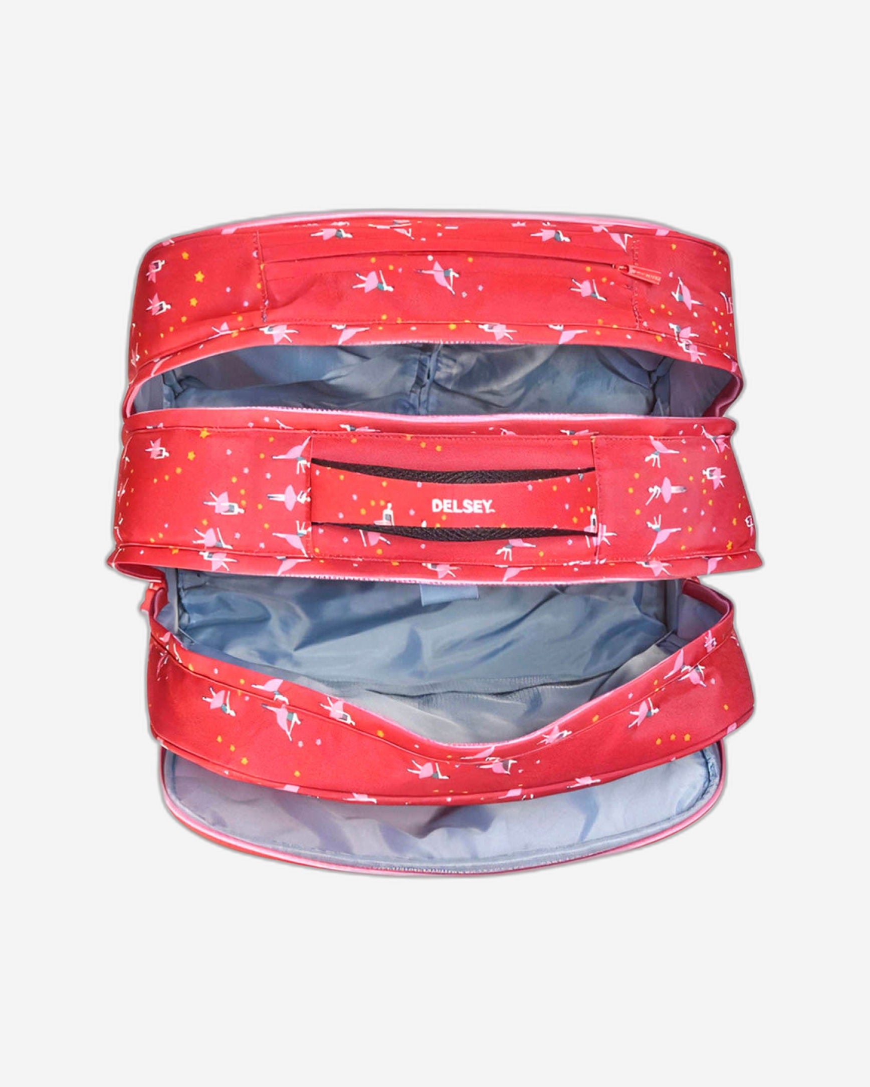 حقيبة ديلسي باريس للعودة إلى المدرسة بأربع عجلات للمغامرة باللون الكاكي