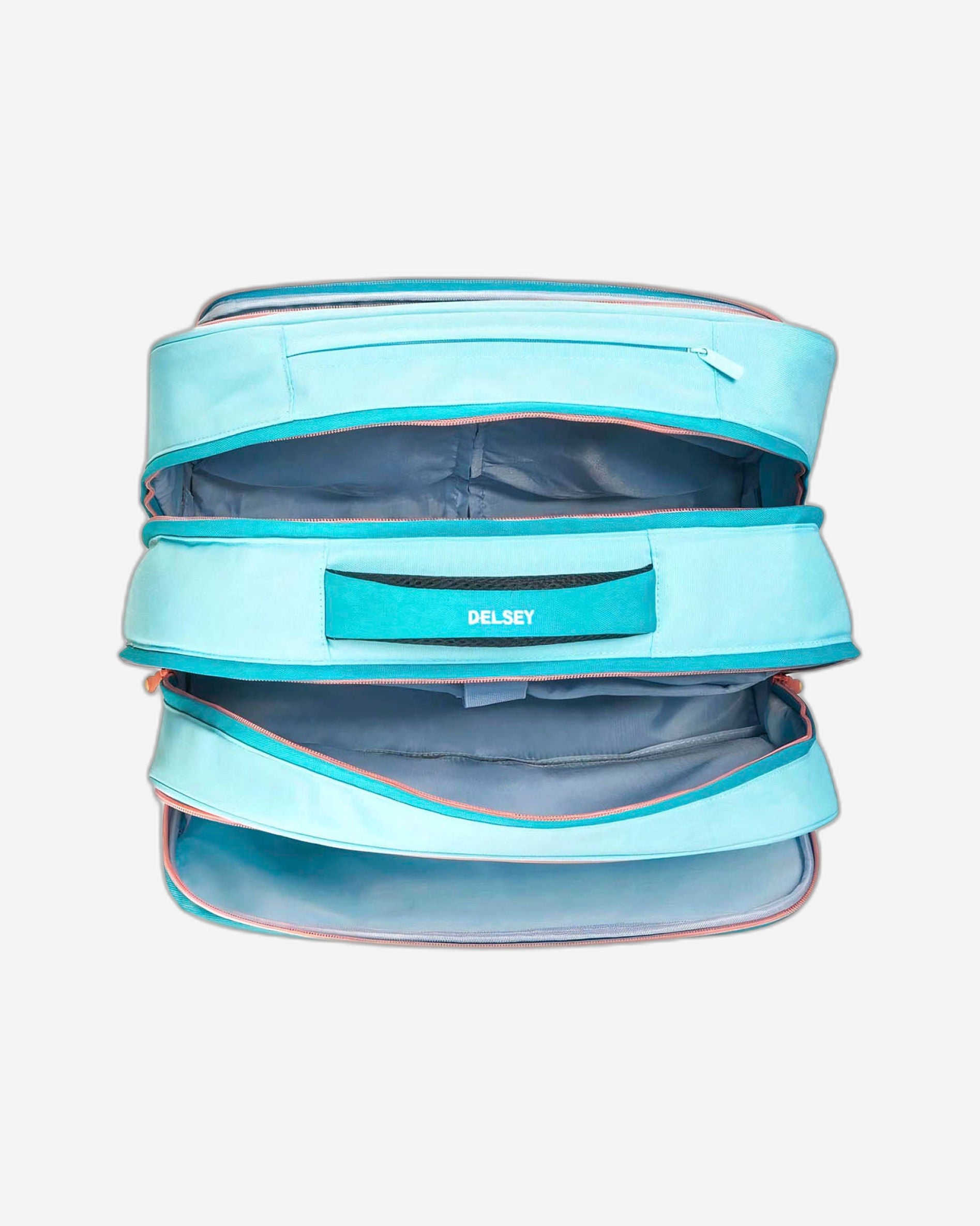 حقيبة ديلسي باريس للعودة إلى المدرسة بأربع عجلات للمغامرة باللون الكاكي