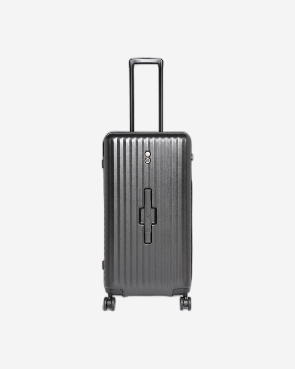 حقيبة سفر إيكولاك سيليسترا الصلبة غير القابلة للتمدد، 75 سم، مزودة بأربع عجلات مزدوجة، لون أسود - PC183K