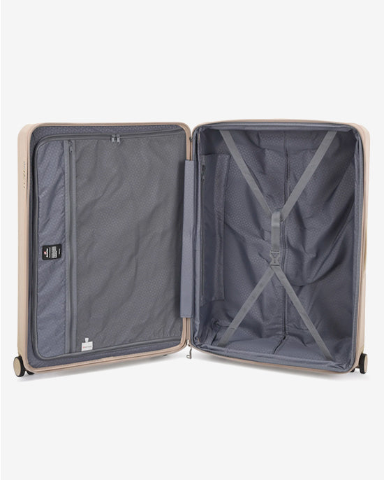 مجموعة عربة أمتعة إيكولاك سينس 56+67+78 سم، صلبة وقابلة للتوسيع، بعجلات مزدوجة، مكونة من 3 قطع