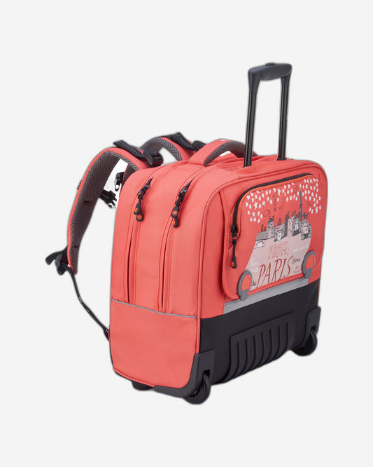 حقائب ديلسي باريس المدرسية بعجلات أفقية موديل العودة إلى المدرسة 2021 - مرجاني / وردي